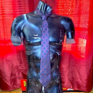 Vintage Christian Dior plum art deco style tie